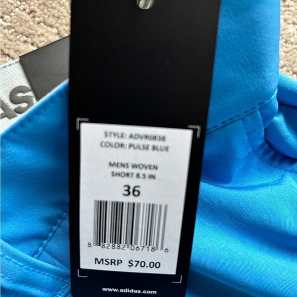 Adidas Ultimate 365 Stretch Woven Golf Shorts Pulse Blue 8.5 Inch Men's Size 36 - Picture 6 of 10